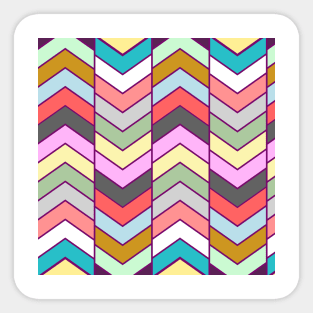 Zig Zag Chevron Abstract Pattern Sticker